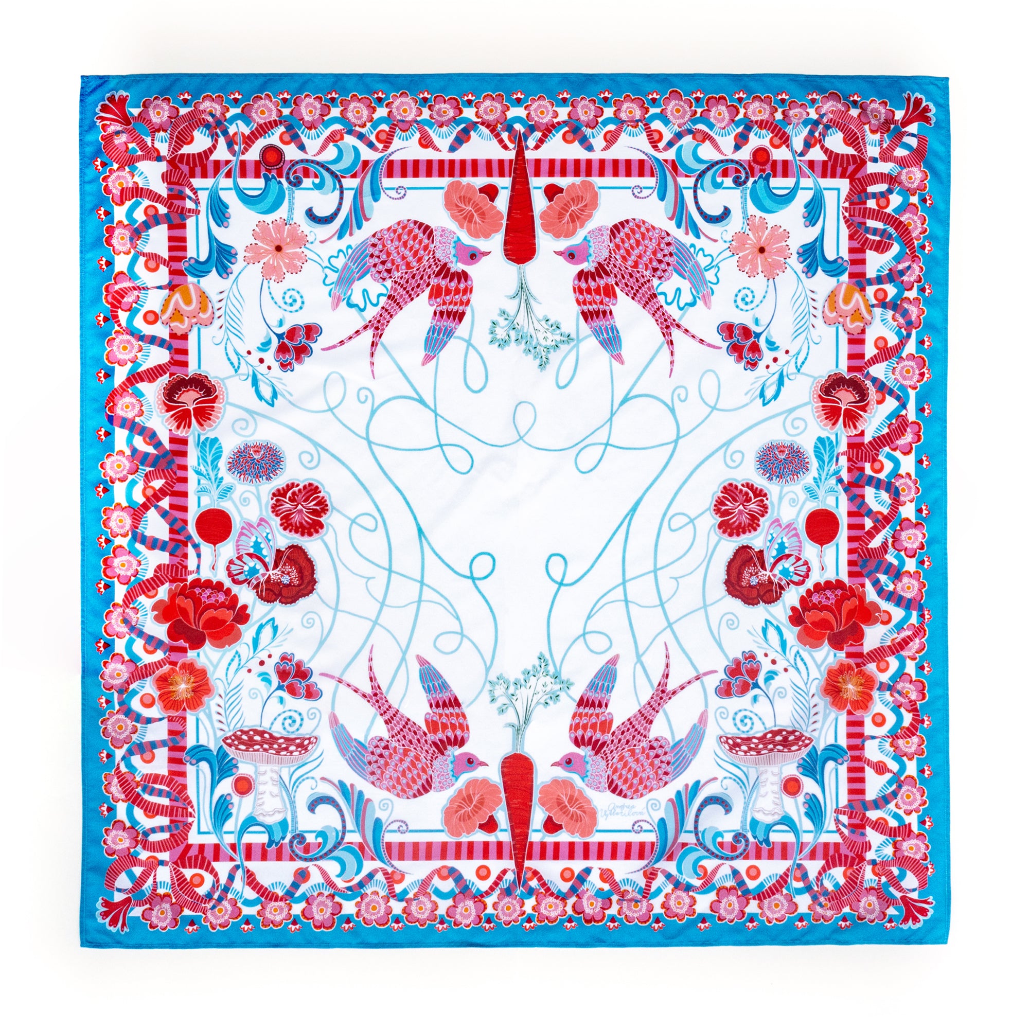 Bavlněný šátek FOLKLORE (90x90 cm, 100% bavlna)