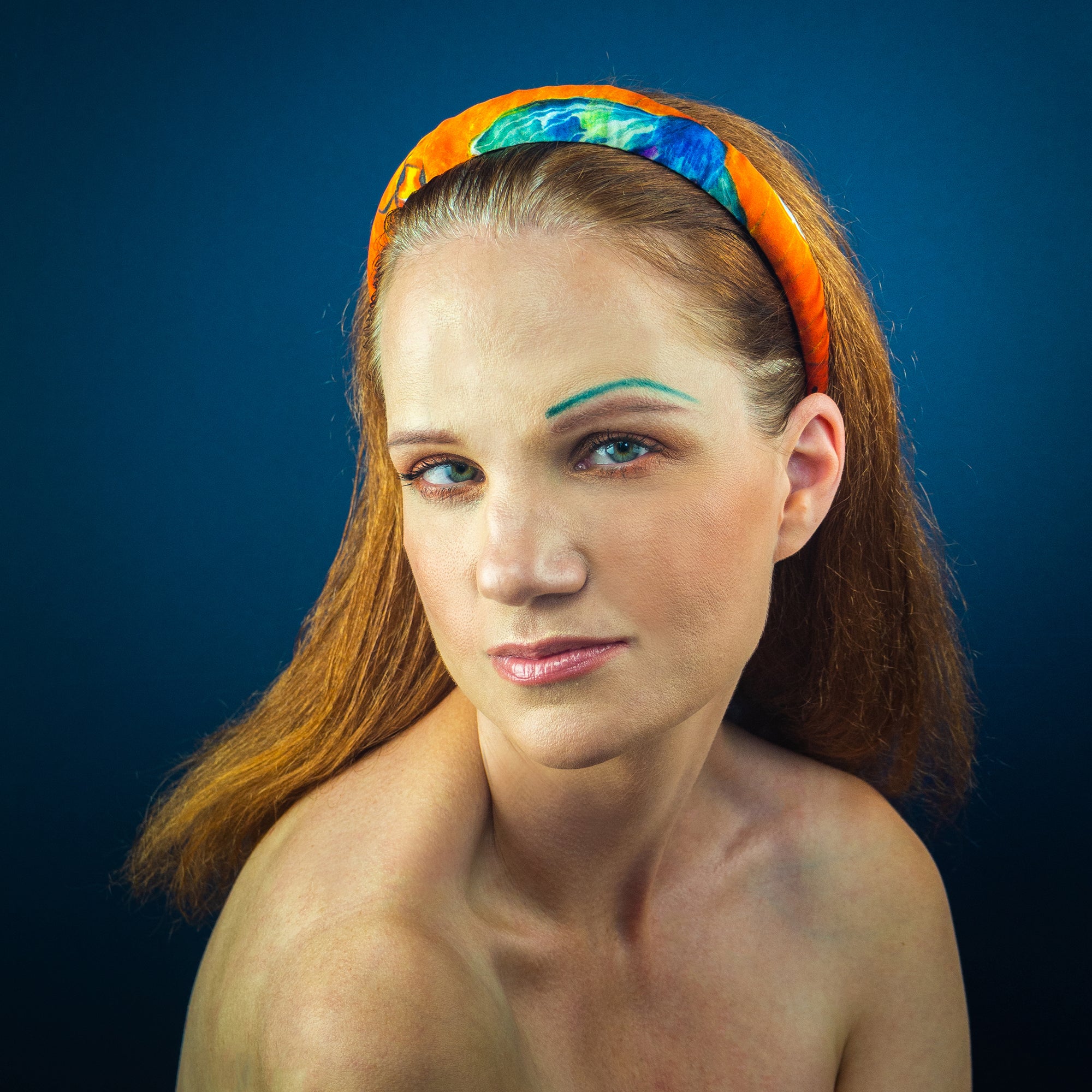 Hedvábná čelenka MOTÝLÍ
